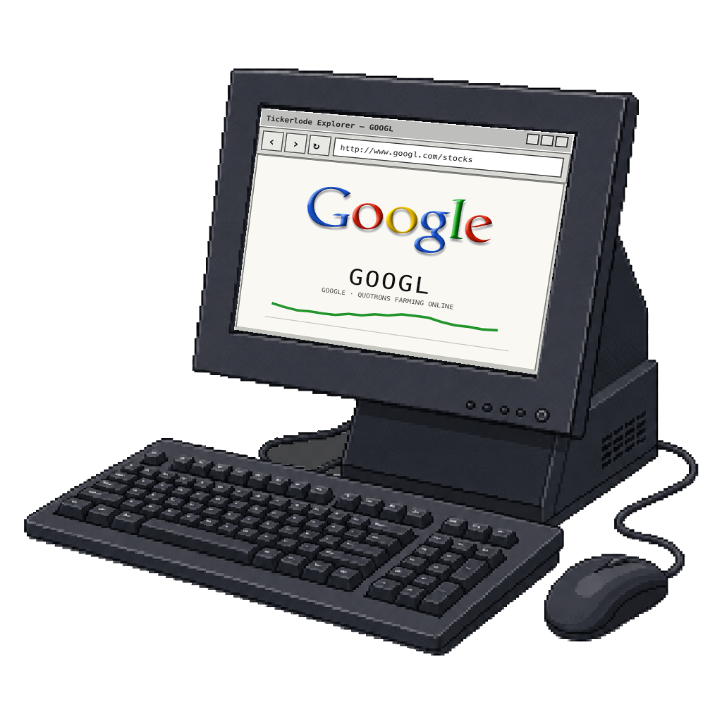 IBM NetVista X40 in BLACK CHARCOAL with GOOGL screen art