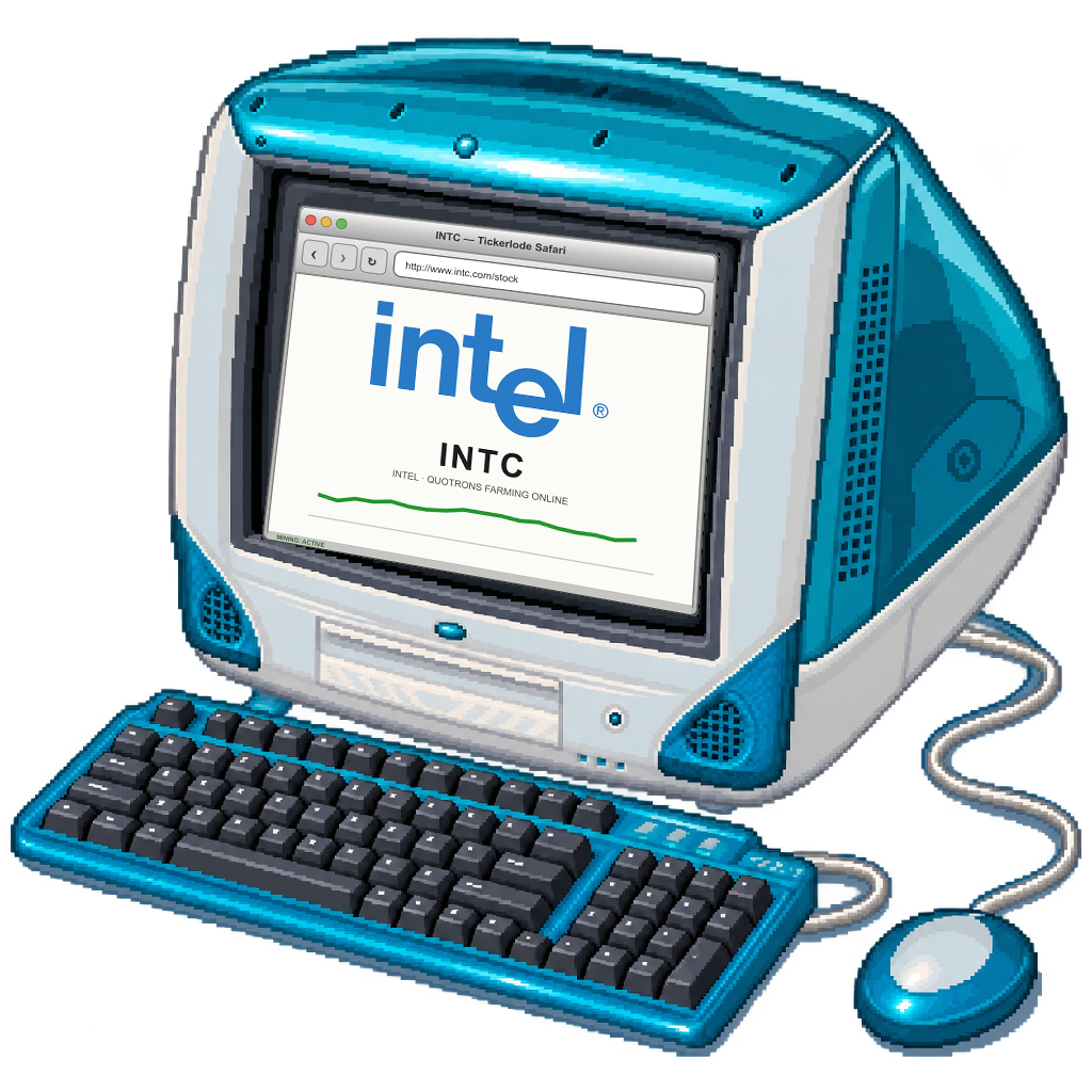 iMac G3 in ORIGINAL BONDI with INTC screen art