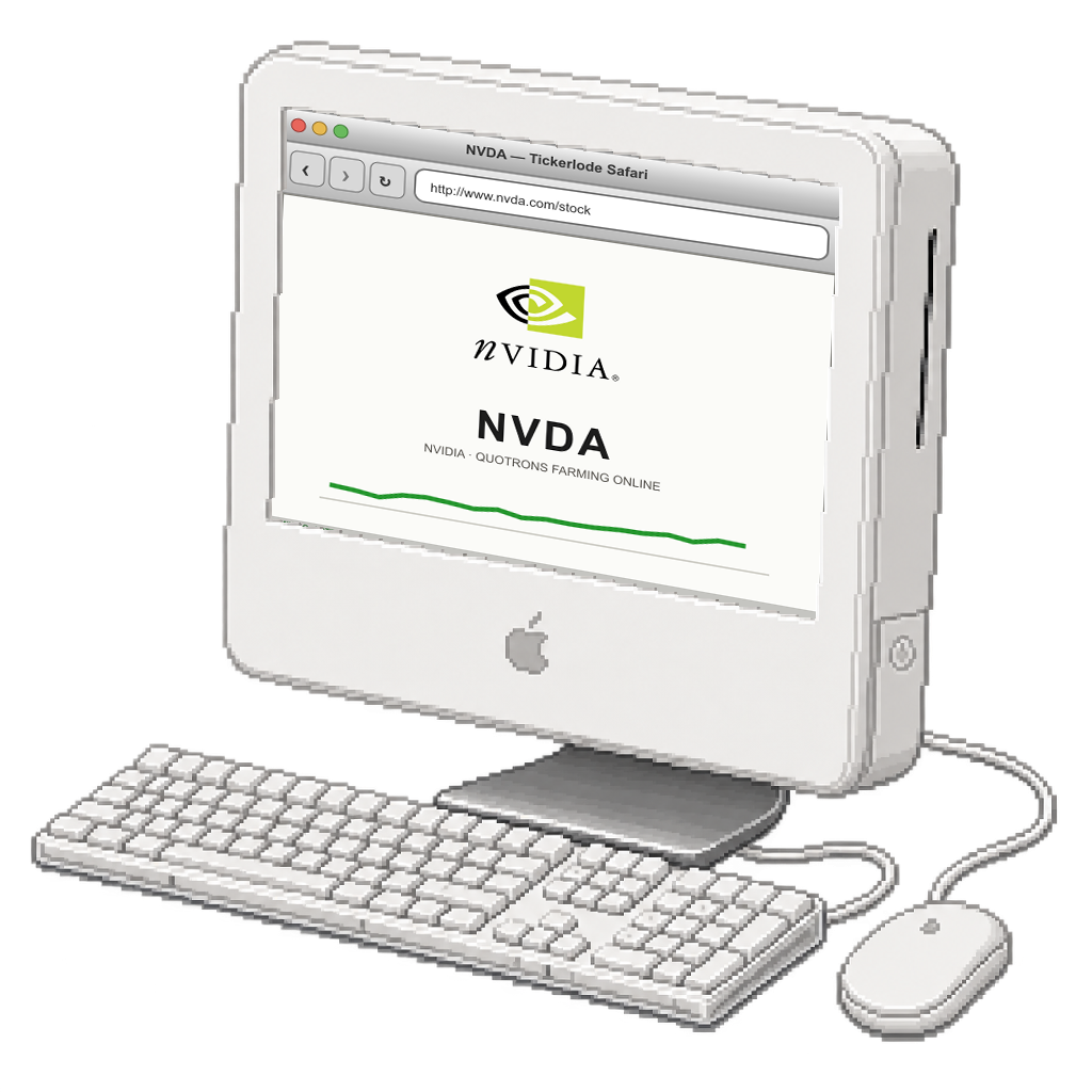 iMac G5 17-inch in ORIGINAL SNOW with NVDA screen art