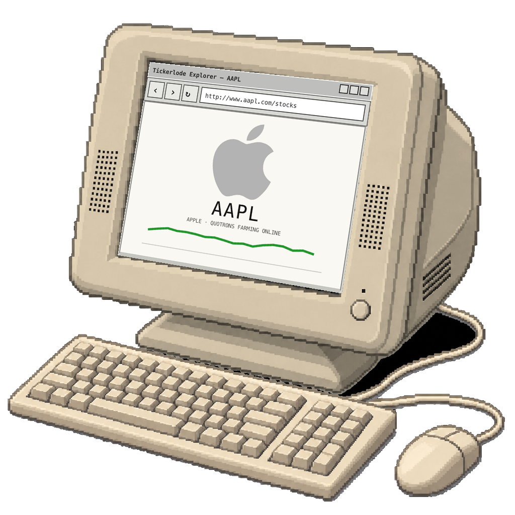 Netpliance i-opener in ORIGINAL IVORY with AAPL screen art