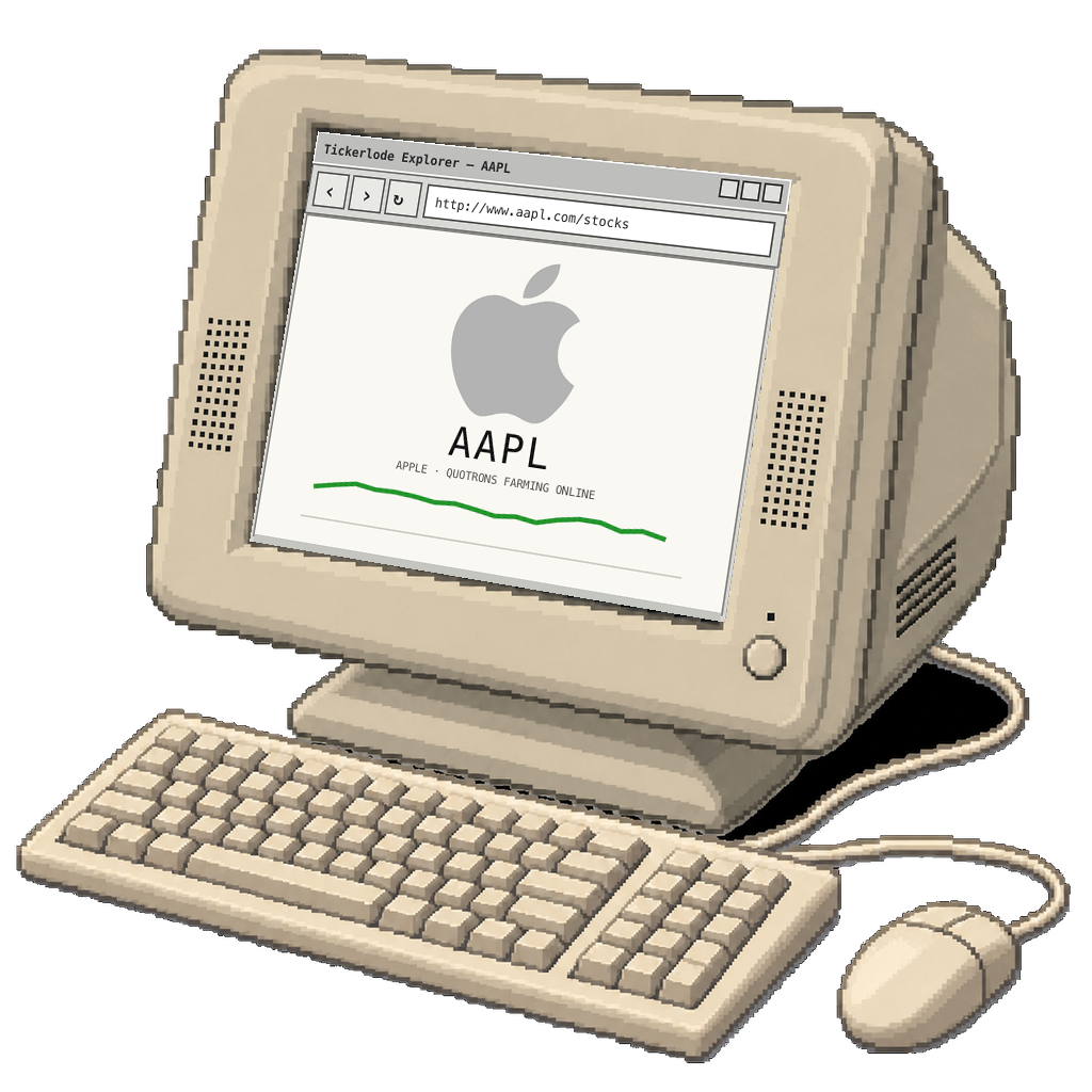 Netpliance i-opener in ORIGINAL IVORY with AAPL screen art